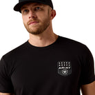 Ariat Mens Shirts Ariat Tee Mens Stripe Patriotic Badge