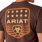 Ariat Mens Shirts Ariat Tee Mens Stripe Patriotic Badge