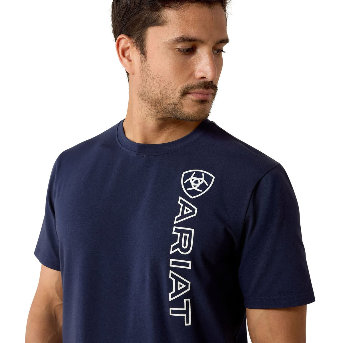 Ariat Mens Shirts Ariat Tee Mens Vertical Logo