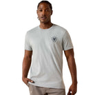 Ariat Mens Shirts L / Grey Heather Ariat Tee Mens Banner Badge