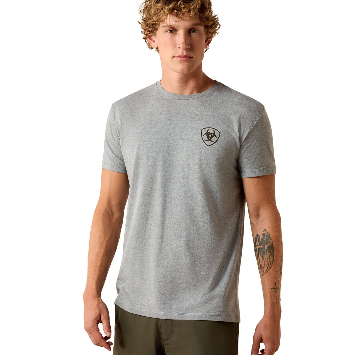 Ariat Mens Shirts L / Ice Berg Ariat Tee Mens Banner Badge