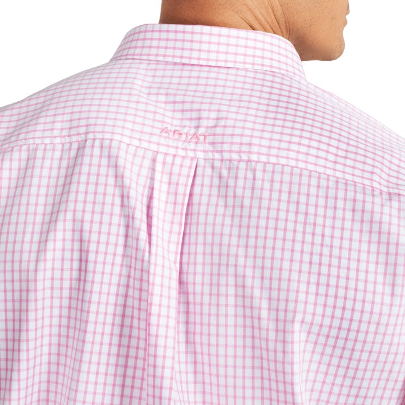 Ariat Mens Shirts L / Pink Check Ariat Shirt Mens Pro Series Cliff