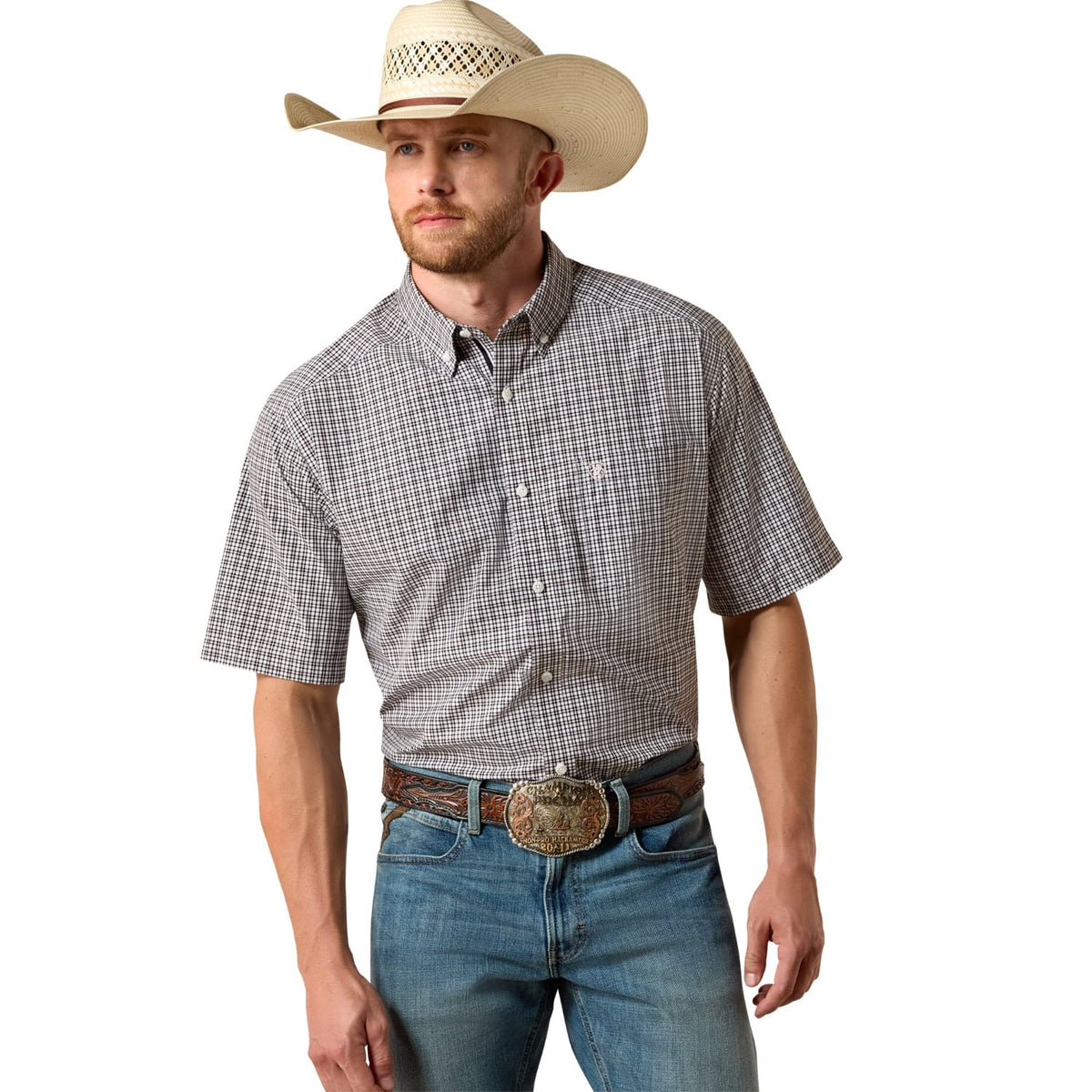 Ariat Mens Shirts M / Black Plaid Ariat Shirt Mens Pro Series Tommie Classic Fit