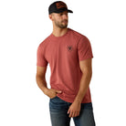 Ariat Mens Shirts S / Adobe Heather Ariat Tee Mens Banner Badge
