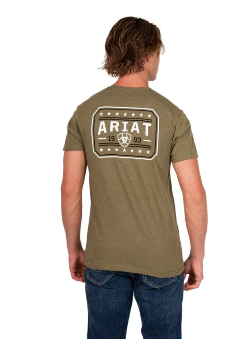 Ariat Mens Shirts S / Army Green Ariat Tee Mens 93 Liberty
