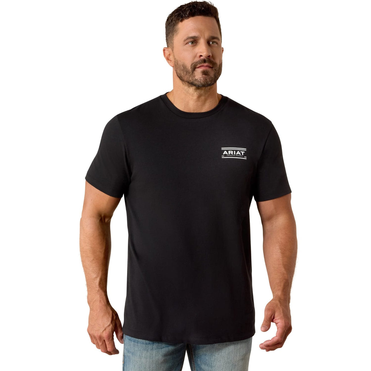Ariat Mens Shirts S / Black Ariat Tee Mens Canyon Aztec Shield