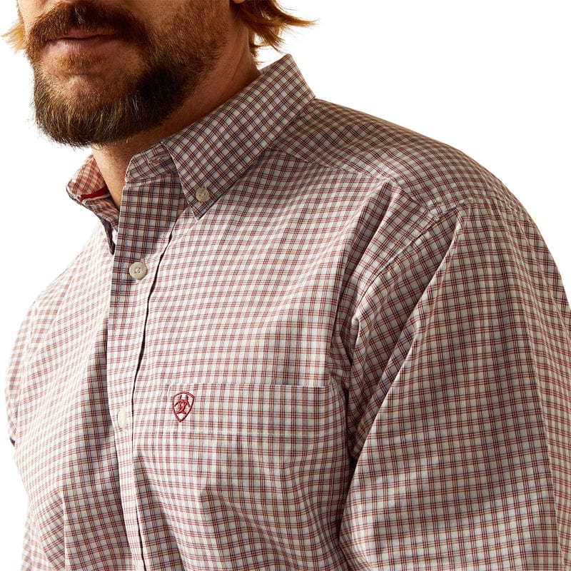 Ariat Mens Shirts S / Brick Ariat Shirt Mens Pro Series Glen Classic Fit