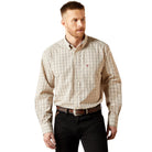 Ariat Mens Shirts S / Cream Ariat Shirt Mens Alam Wrinkle Free Classic Fit