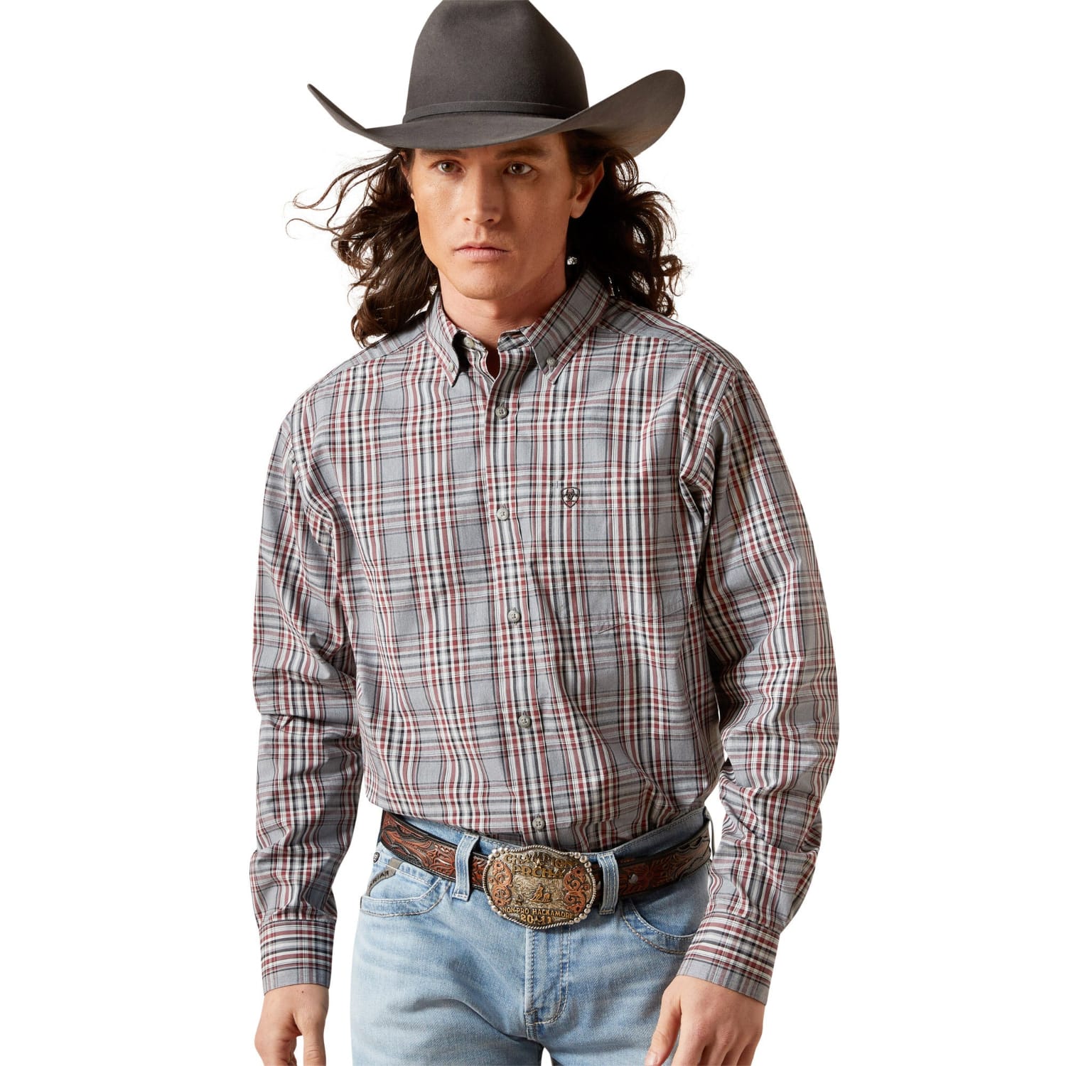 Ariat Mens Shirts S / Cream Ariat Shirt Mens Pro Series Trenton Fitted