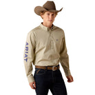 Ariat Mens Shirts S / Khaki/Navy Ariat Shirt Mens Team Logo Lightweight Twill Classic Fit