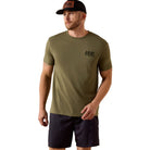 Ariat Mens Shirts S / Military Heather Ariat Tee Mens Outline Shop