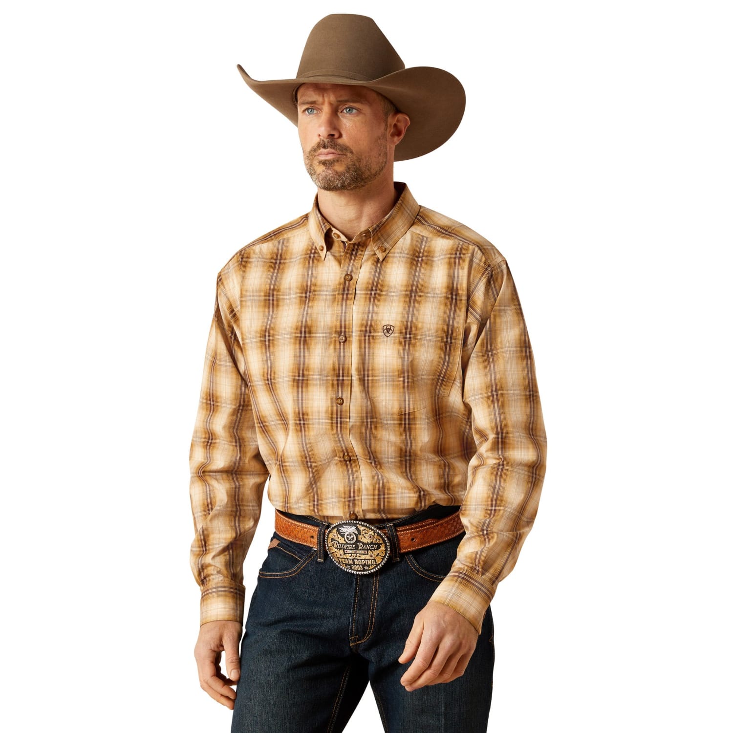 Ariat Mens Shirts S / Mustard Ariat Shirt Mens Pro Series Tiger