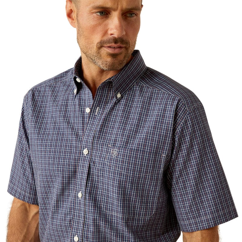 Ariat Mens Shirts S / Navy Ariat Shirt Mens Oaklee Classic Fit