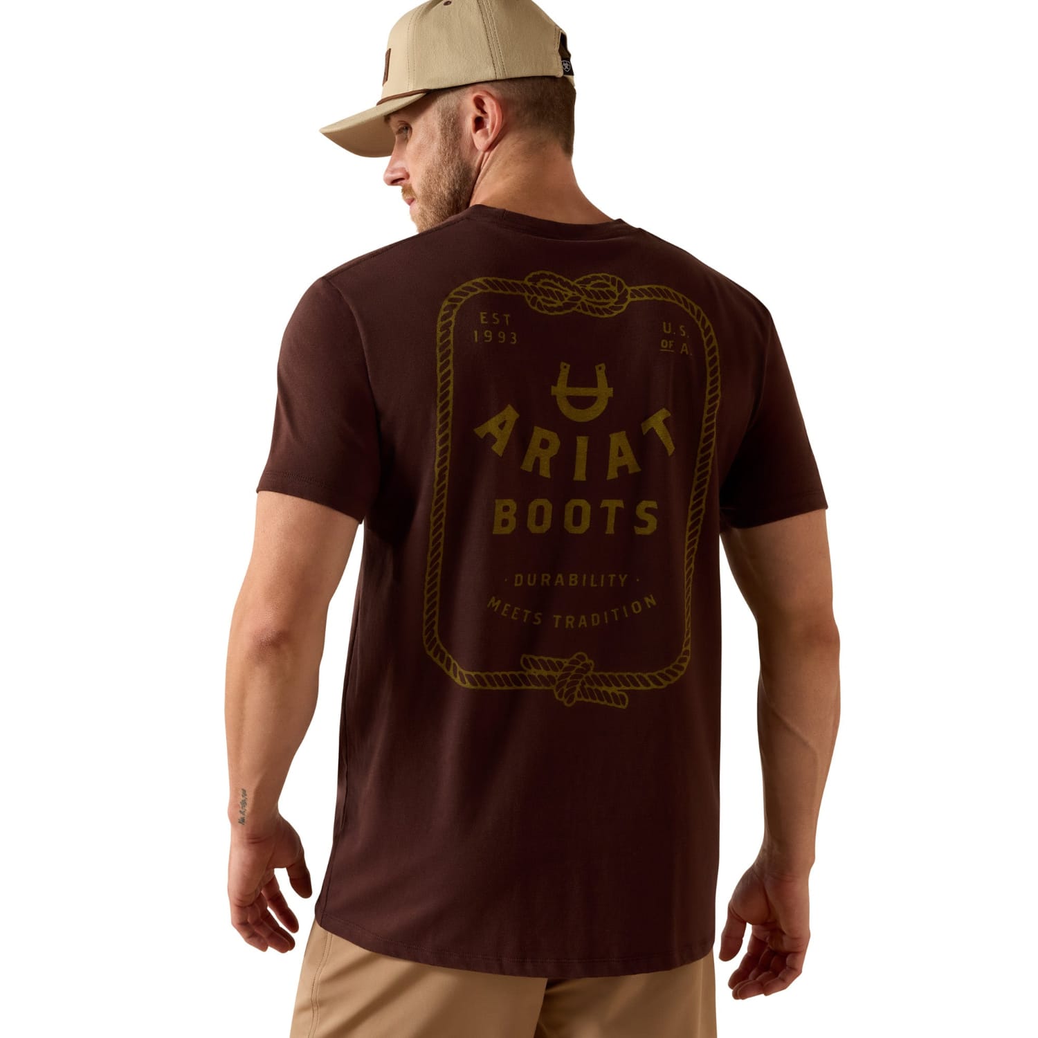 Ariat Mens Shirts S / Puce Ariat Tee Mens Western Ropes