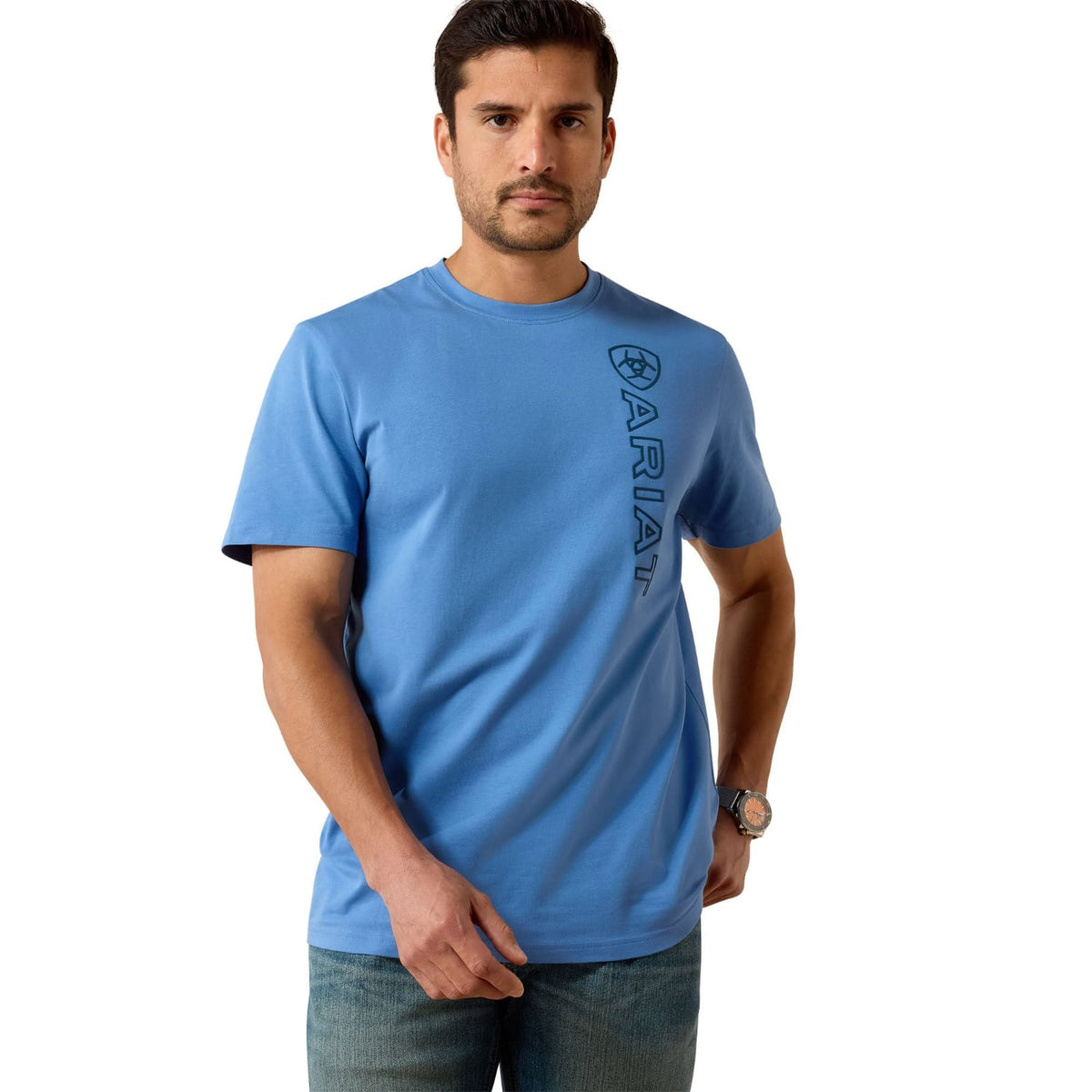 Ariat Mens Shirts S / Riviera Ariat Tee Mens Vertical Logo