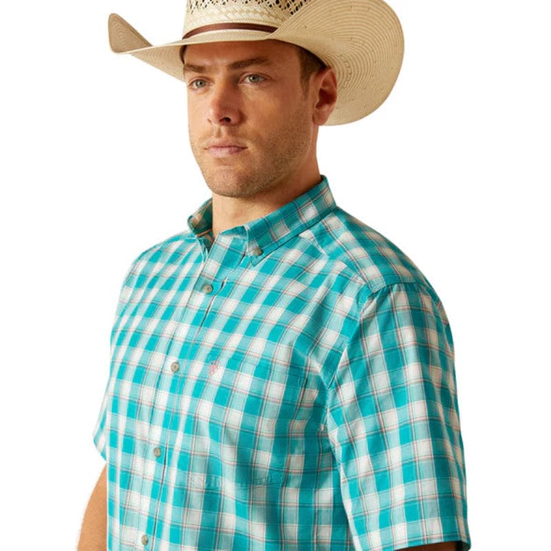 Ariat Mens Shirts XS / Turquoise Ariat Mens Pro Jace Short Sleeve Shirt