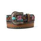 Ariat Womens Belts S / Turquoise/Multicolour Ariat Belt Womens Floral Billet with Cutouts
