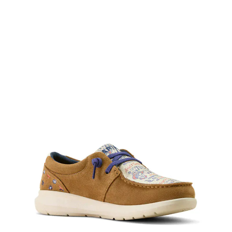 Ariat Womens Boots - Shoes Ariat Womens Hilo Sendero Barn Brown & Wild West Country Fest Print