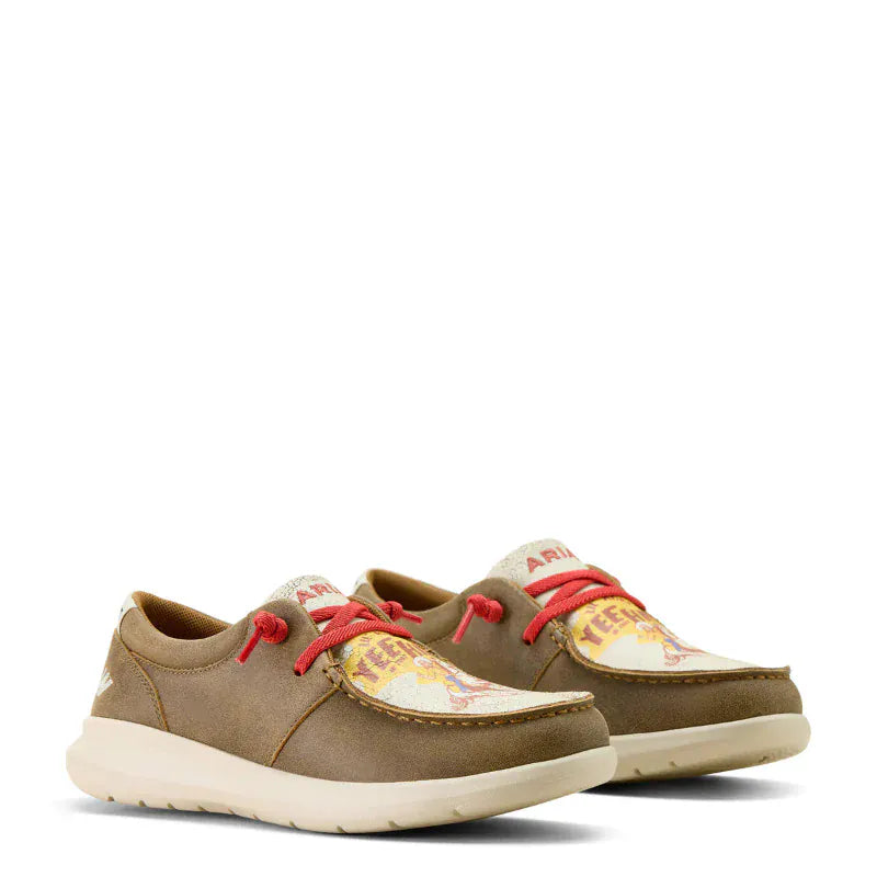 Ariat Womens Boots - Shoes Ariat Womens Hilo Sendero Brown Bomber Yeehaw Print