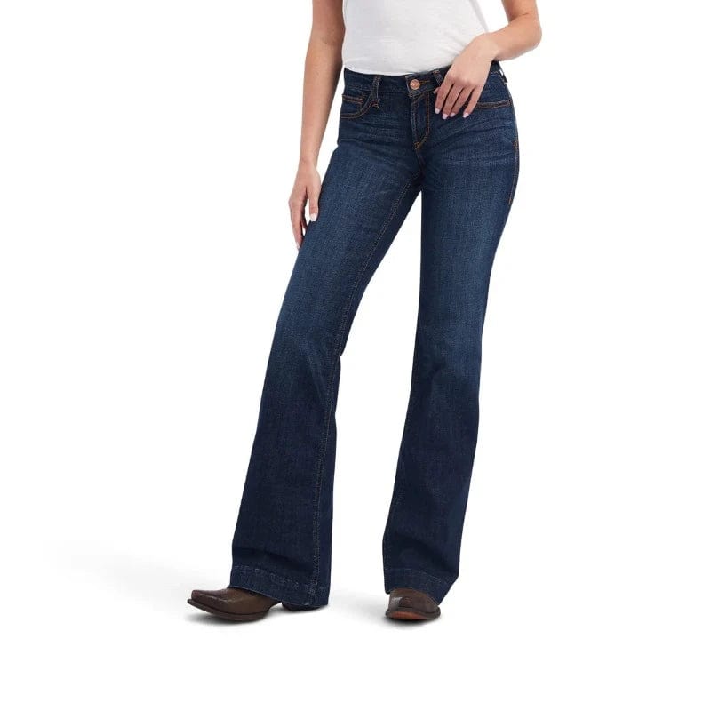 Ariat Womens Jeans 25L / Rascal Ariat Trousers Womens Mid Rise Wide Leg Lexie