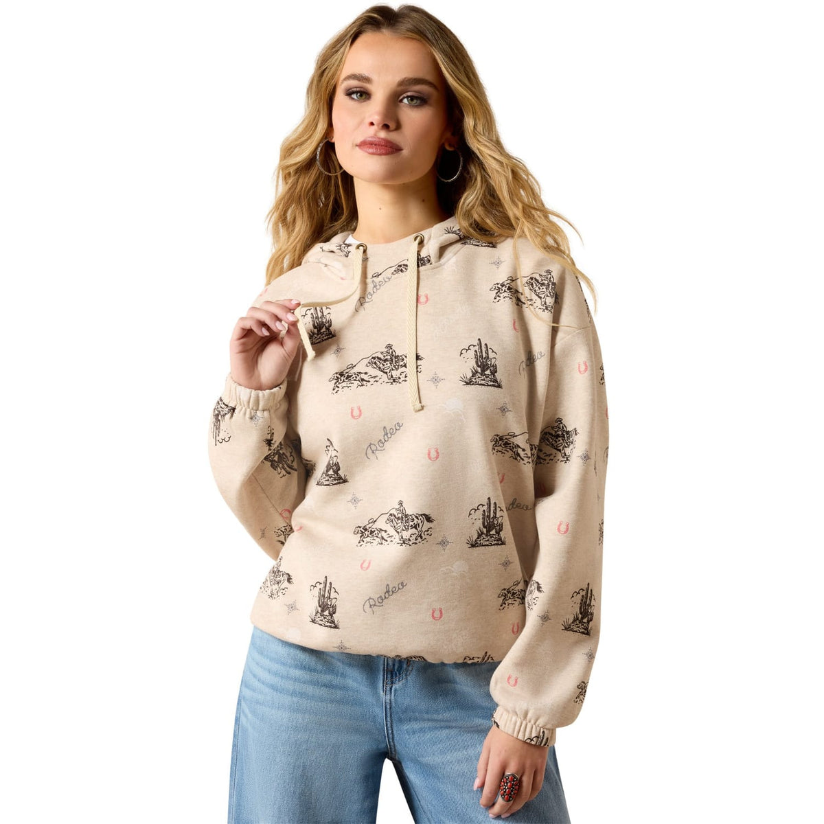Ariat Womens Jumpers- Jackets - Vests XS / Oatmeal Heather Ariat Jumper Womens Essential
