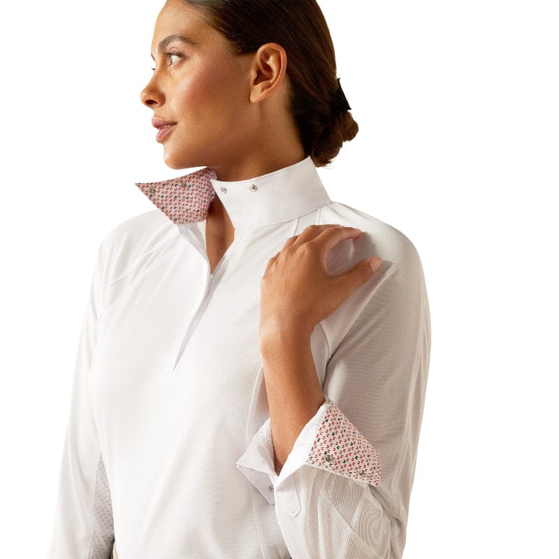Ariat Womens Riding Tops - Jackets XS / White/Primo Team Ariat Shirt Womens Sunstopper 3.0 Pro Show