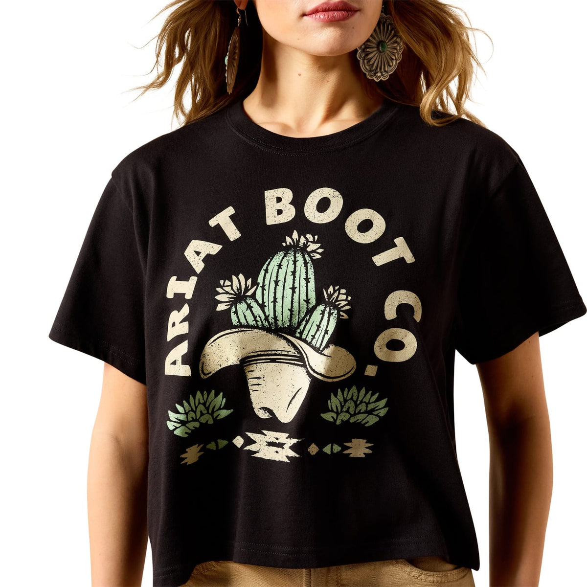 Ariat Womens Shirts Ariat Tee Womens Cacti Cowboy Hat