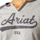 Ariat Womens Shirts Ariat Tee Womens Split Neck Baseball