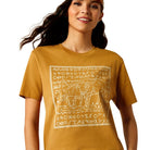 Ariat Womens Shirts M / Harvest Gold Ariat Tee Womens Longhorn Brand