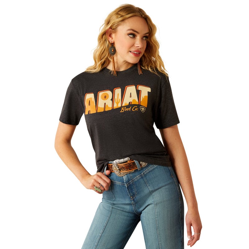 Ariat Womens Shirts S / Charcoal Heather Ariat Tee Womens Postcard