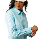 Ariat Womens Shirts XS / Aruba Blue Ikat Ariat Shirt Womens Team Kirby Stretch