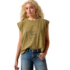 Ariat Womens Shirts XS / Faded Army Ariat Top Womens Honky Tonk Tank