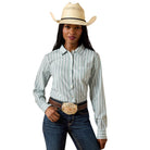 Ariat Womens Shirts XS / Green Bay Ariat Shirt Womens Kirby Stripe