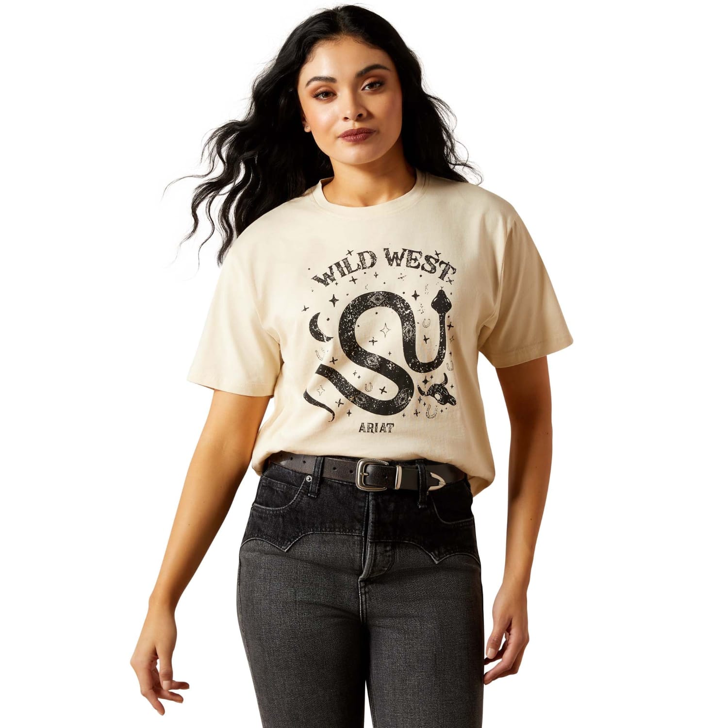 Ariat Womens Shirts XS / Oyster Grey Ariat Tee Womens Inked