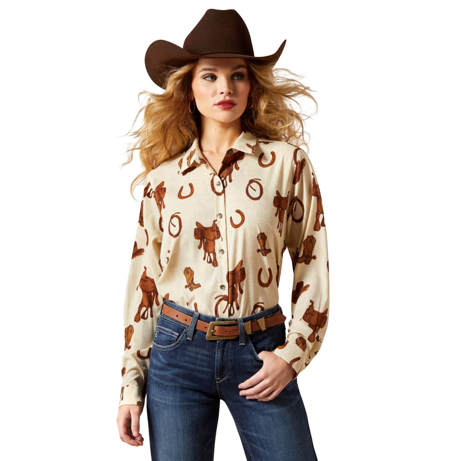 Ariat Womens Shirts XS / Rodeo Spur Print Ariat Shirt Womens Homestyle