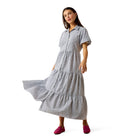 Ariat Womens Shorts- Skirts - Dresses XS / Navy/White Ariat Dress Womens Dovestone Pinstripe