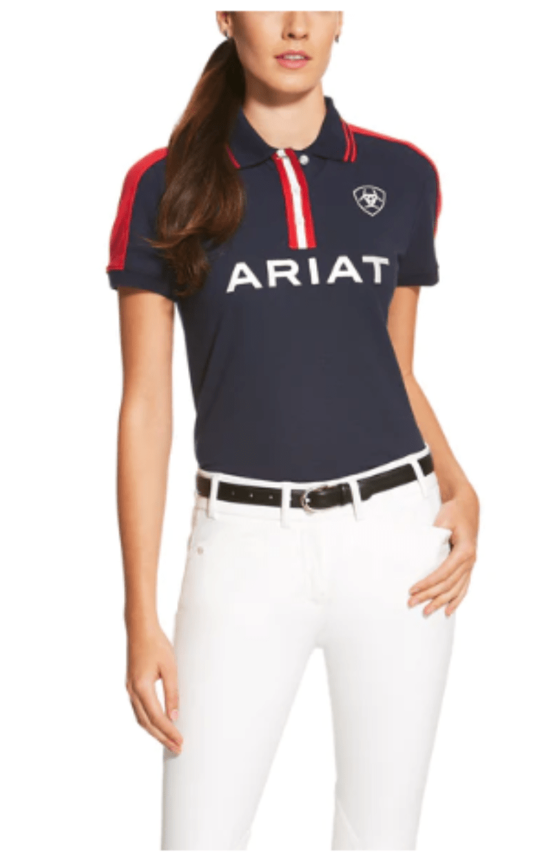 Ariat Womens Tops XS / Navy Ariat Polo Womens New Team 2.0