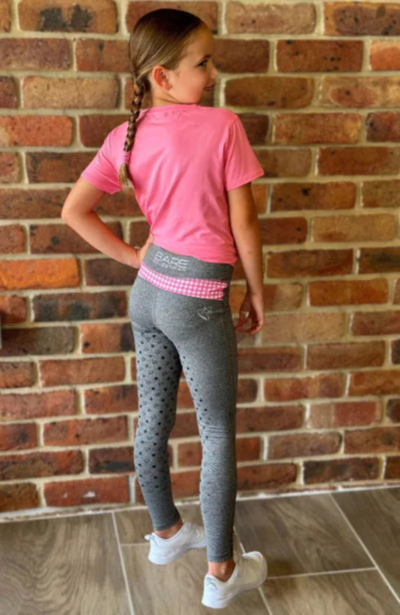 Bare Equestrian Kids Jodhpurs - Breeches Bare Equestrian Tights Kids Performance Houndstooth