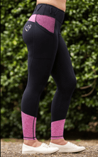 Bare Equestrian Kids Jodhpurs & Breeches Bare Equestrian Tights Youth Performance Neon Pink