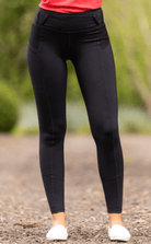 Bare Equestrian Womens Jodhpurs & Breeches Bare Equestrian Tights Womens Performance Black Rider