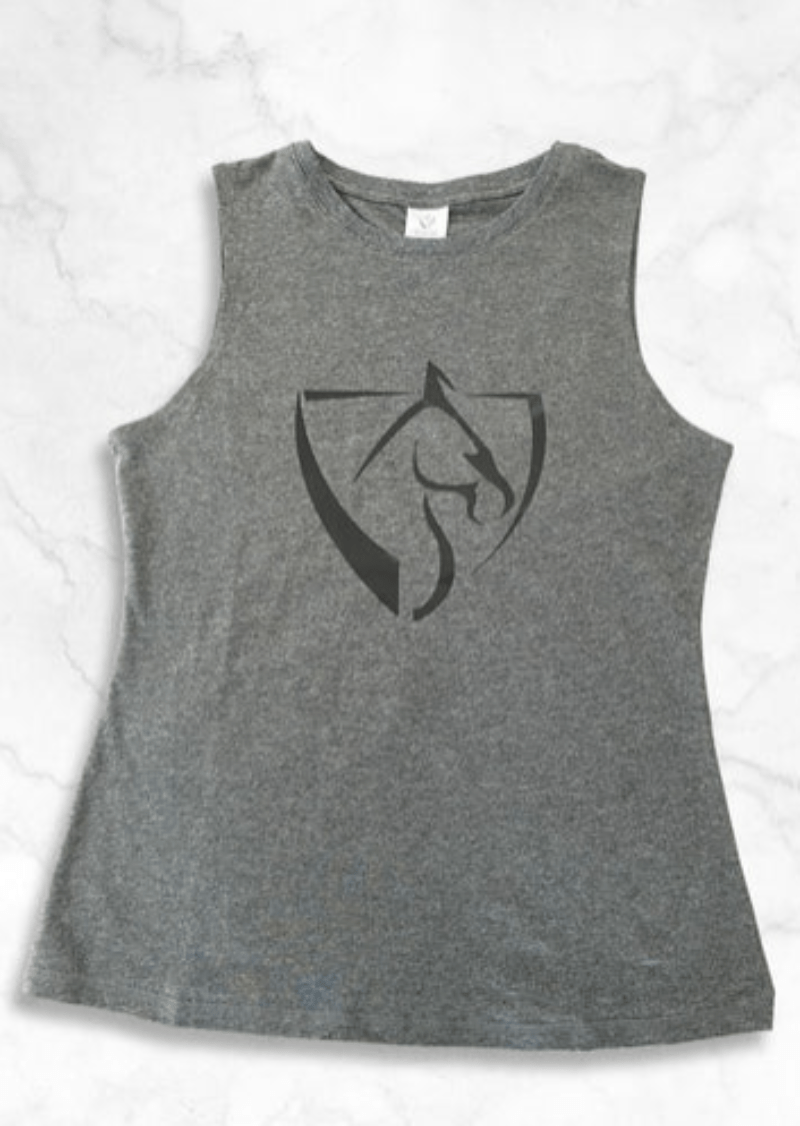 Bare Equestrian Womens Shirts Bare Equestrian Tank Top Womens Black Logo