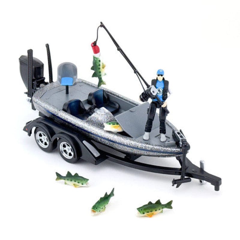 Big Country Toys Toys Silver Big Country Toys Bass Boat with Implements 11 Pieces