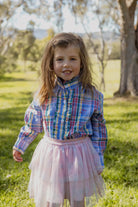 Black Colt Kids Shirts 04 / Blue Rainbow Black Colt Shirt Girls Kirby Check