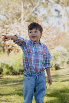 Black Colt Kids Shirts Black Colt Shirt Boys Half Button Check