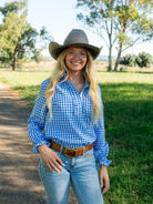 Black Colt Womens Shirts 10 / Blue Gingham Black Colt Shirt Womens Willow