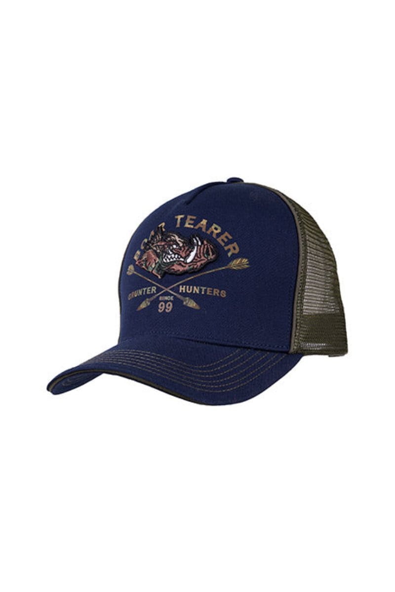 Boar Tearer Caps Navy Boar Tearer Cap High Profile Trucker Ed