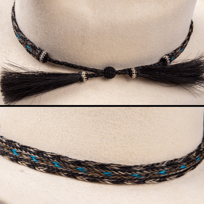 Brigalow Hat Accessories Black/Blue/Grey Brigalow Natural Horsehair Hat Band 5/8