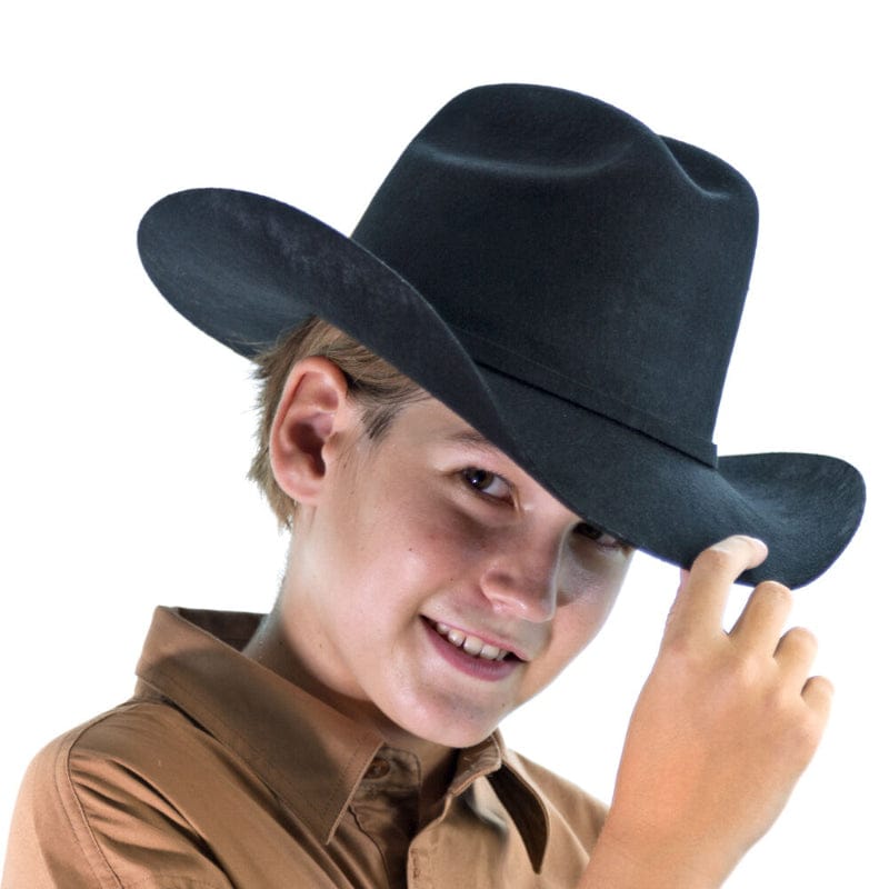 Brigalow Hats OSFA / Black Brigalow Hat Youth Drover Wool Felt Cattleman
