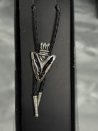 Brigalow Jewellery Brigalow Bolo Tie Arrowhead with Black Enamel Inserts