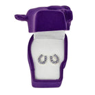 Brigalow Jewellery Purple Brigalow Earrings Rhinestone Horseshoes (JE898)
